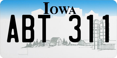 IA license plate ABT311