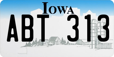 IA license plate ABT313