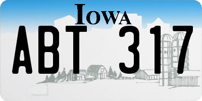 IA license plate ABT317