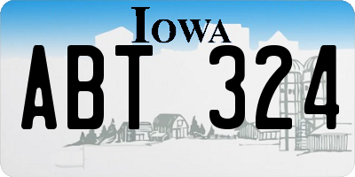 IA license plate ABT324