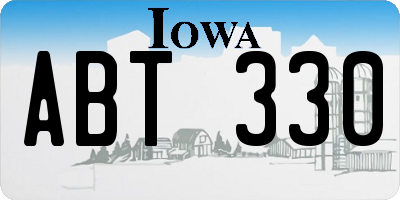 IA license plate ABT330