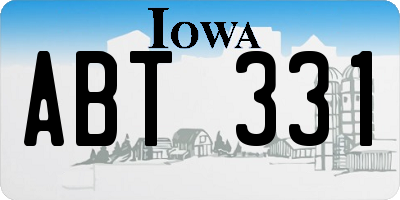 IA license plate ABT331
