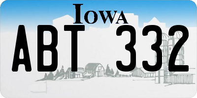 IA license plate ABT332