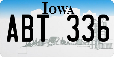 IA license plate ABT336