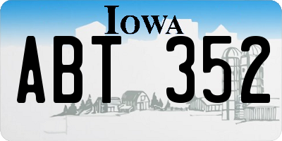 IA license plate ABT352