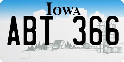 IA license plate ABT366
