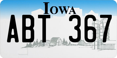 IA license plate ABT367