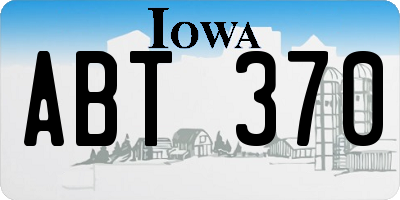IA license plate ABT370