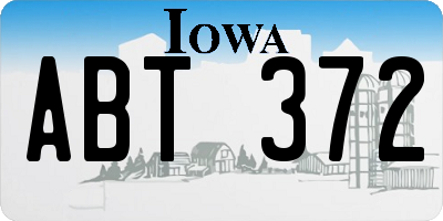 IA license plate ABT372