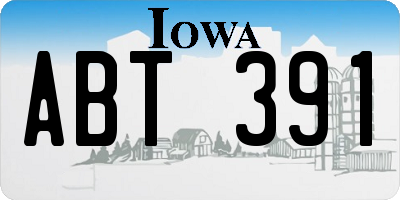 IA license plate ABT391