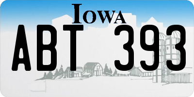 IA license plate ABT393