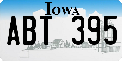 IA license plate ABT395