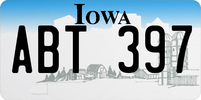 IA license plate ABT397