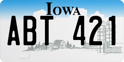 IA license plate ABT421