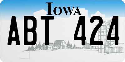 IA license plate ABT424