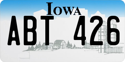 IA license plate ABT426