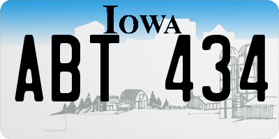 IA license plate ABT434
