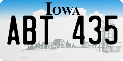 IA license plate ABT435