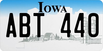 IA license plate ABT440