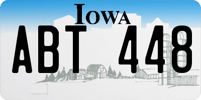 IA license plate ABT448