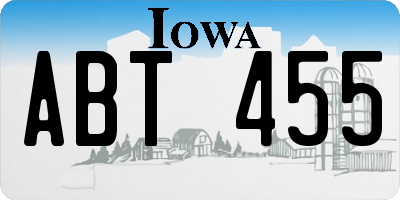 IA license plate ABT455
