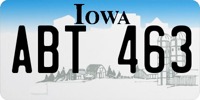 IA license plate ABT463