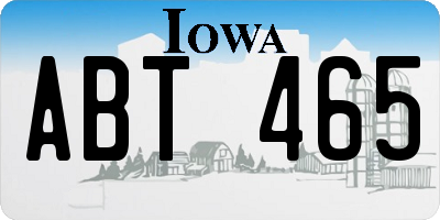 IA license plate ABT465