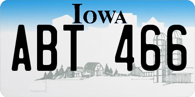 IA license plate ABT466