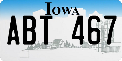 IA license plate ABT467