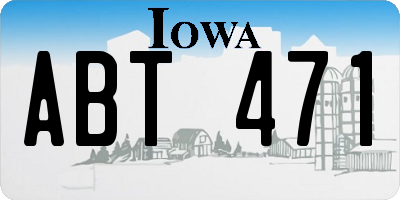 IA license plate ABT471