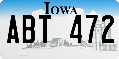 IA license plate ABT472