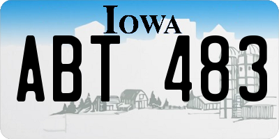 IA license plate ABT483