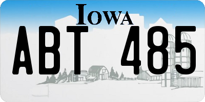 IA license plate ABT485