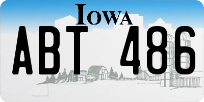 IA license plate ABT486