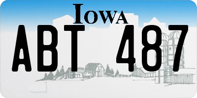 IA license plate ABT487