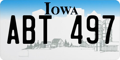 IA license plate ABT497