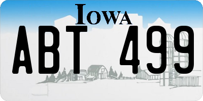 IA license plate ABT499