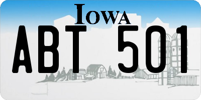 IA license plate ABT501