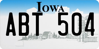 IA license plate ABT504