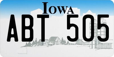 IA license plate ABT505
