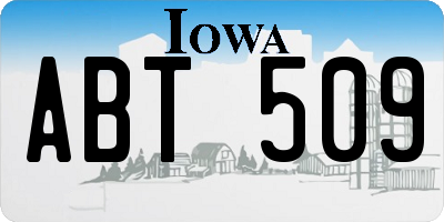 IA license plate ABT509