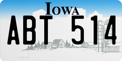 IA license plate ABT514