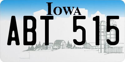 IA license plate ABT515