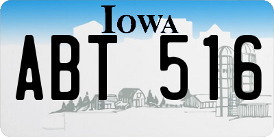 IA license plate ABT516