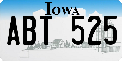 IA license plate ABT525