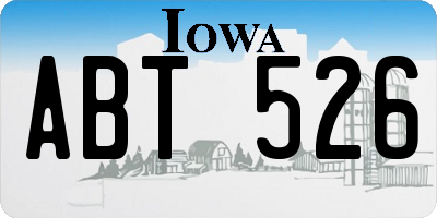 IA license plate ABT526