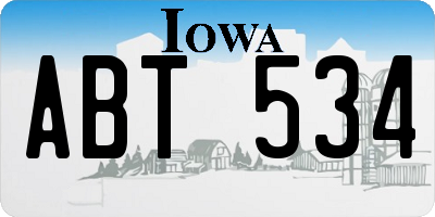 IA license plate ABT534