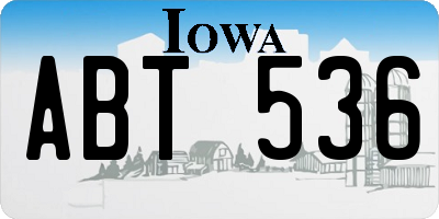IA license plate ABT536
