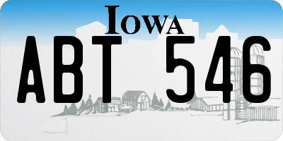 IA license plate ABT546
