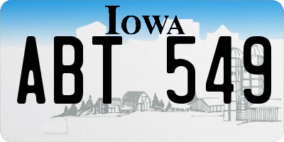 IA license plate ABT549